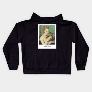 Woman with a Cat by Renoir - Poster Kids Hoodie